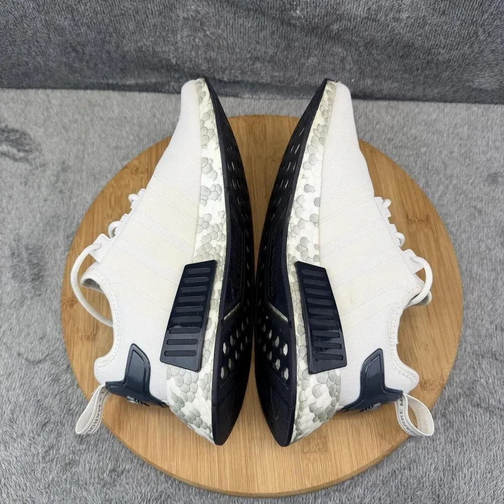 Adidas  NMB R1 White Athletic Sneakers with Black Accents